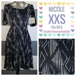 LuLaRoe Nicole Dress XXS NWT